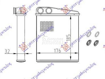 GREJAC KABINE (185x176) za Volkswagen Golf 5 od 2004. do 2008. god.