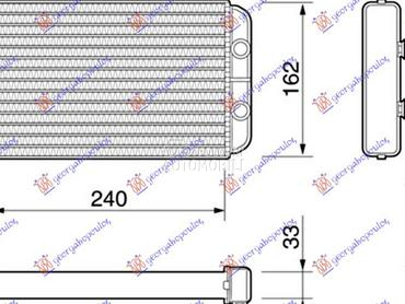 GREJAC KABINE (240x160x32) za Lancia Lybra od 1999. do 2005. god.