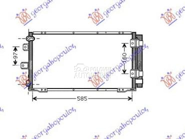 HLADNJAK KLIME (590x28.5) za Toyota Corolla od 1997. do 1999. god.