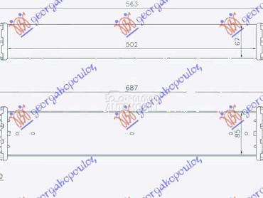 HLADNJAK INTERKULERA 1.9 TDi ( za Seat Alhambra od 1995. do 2010. god.