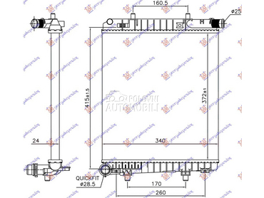 HLADNJAK MOTORA 1.2 VTi BENZIN za Toyota Aygo od 2014. do 2018. god.