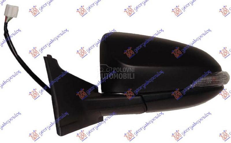 RETROVIZOR MEHANICKI CRNI Levo