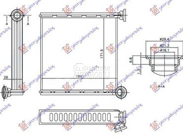 GREJAC KABINE (172x184x26) za Volkswagen Caddy za 2020. god.