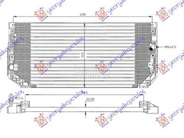 HLADNJAK KLIME (680x320) JAPAN za Toyota Corolla od 1997. do 1999. god.