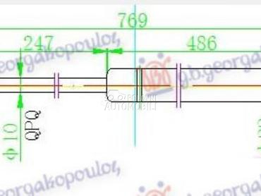 AMORTIZER GEPEK VRATA (769L-47 za Nissan Serena od 1992. do 2001. god.