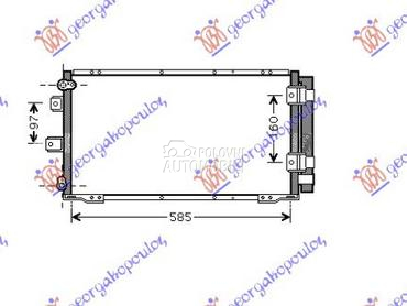 HLADNJAK KLIME (590x28.5) (L/B za Toyota Corolla od 2000. do 2002. god.