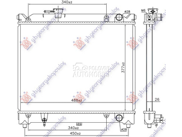 HLADNJAK MOTORA 1.6 8V/16V... za Suzuki Vitara od 1992. do 2005. god.