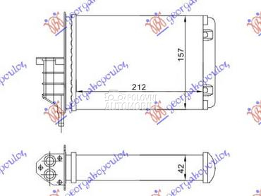 GREJAC KABINE (215x158) za Fiat Seicento od 1998. do 2001. god.