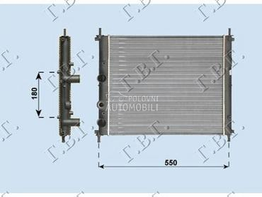 HLADNJAK MOTORA 1.6i (47.5x41) za Fiat Multipla od 2004. do 2010. god.
