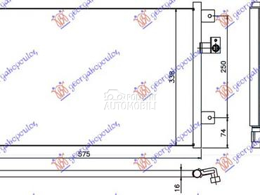HLADNJAK KLIME 1.9 JTD DIZEL ( za Fiat Multipla od 1998. do 2004. god.