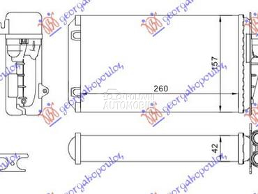 GREJAC KABINE (260x158) za Fiat Multipla od 2004. do 2010. god.