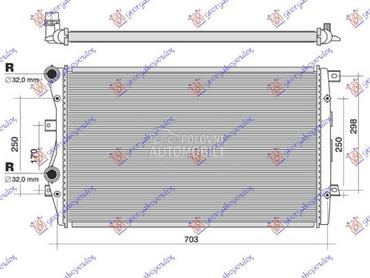 HLADNJAK MOTORA 1.4 Tsi... za Volkswagen Tiguan od 2007. do 2011. god.