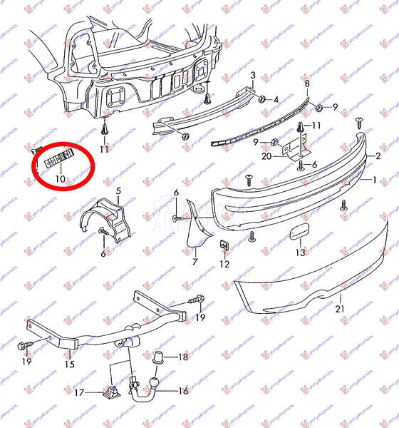 NOSAC ZADNJEG BRANIKA BOCNI