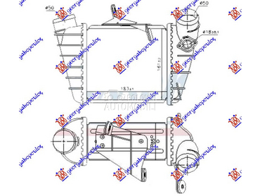 HLADNJAK INTERKULERA 1.9 Tdi D za Volkswagen Polo od 2002. do 2005. god.