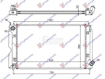 HLADNJAK MOTORA 1.4 D4D DIZEL za Toyota Corolla od 2002. do 2006. god.