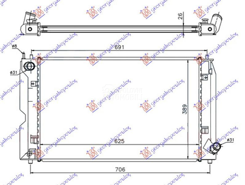 HLADNJAK MOTORA 1.4 D4D DIZEL