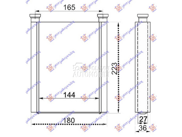 GREJAC KABINE (145x215x26) za Toyota Corolla od 2002. do 2006. god.