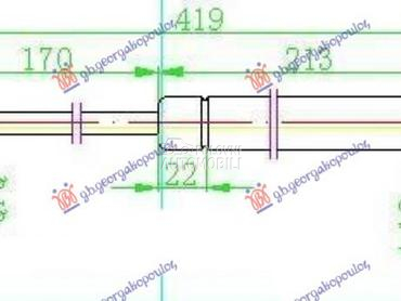 AMORTIZER GEPEK VRATA (XL/FREE za Seat Altea od 2004. do 2015. god.