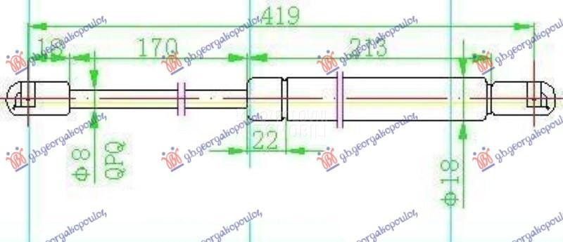 AMORTIZER GEPEK VRATA (XL/FREE