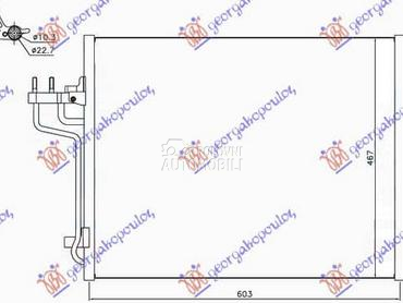 HLADNJAK KLIME 1.6i 16V... za Ford Kuga od 2013. do 2016. god.