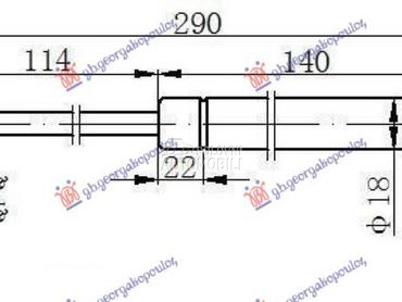 AMORTIZER GEPEK VRATA (291L-38 za Alfa Romeo 159 od 2005. do 2011. god.