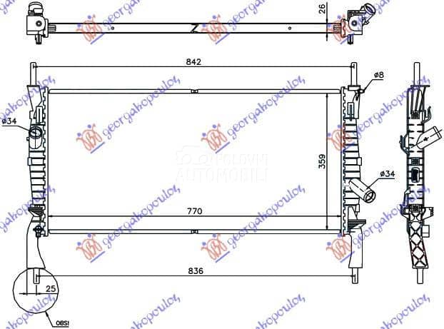 HLADNJAK MOTORA 2.2/2.4...