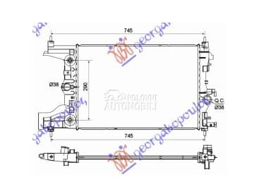 HLADNJAK MOTORA 1.6 BENZIN za Opel Astra J za 2013. god.