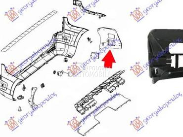 NOSAC ZADNJEG BRANIKA Desno za Mercedes Benz V Klasa za 2020. god.