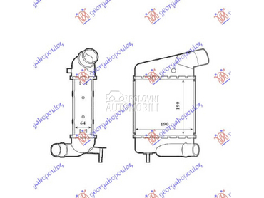 HLADNJAK INTERKULERA 1.2 TCE B za Renault Twingo od 2007. do 2012. god.