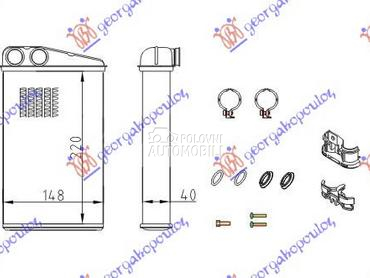 GREJAC KABINE (234x157) (KOMPL za Renault Megane od 2006. do 2010. god.
