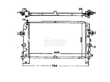 HLADNJAK MOTORA 1.6i 16V TURBO za Opel Zafira od 2005. do 2012. god.