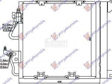 HLADNJAK KLIME 1.7/1.9 CDTi (4 za Opel Zafira od 2005. do 2012. god.