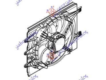 VENTILATOR KOMPLET (1.4i 16V) za Fiat 500 od 2012. do 2017. god.