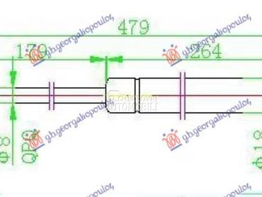 AMORTIZER GEPEK VRATA (GTC) (4 za Opel Astra H od 2004. do 2010. god.