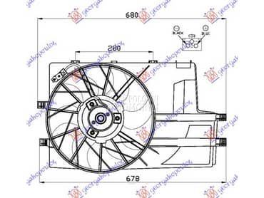 VENTILATOR KOMPLET za Mercedes Benz A Klasa od 1998. do 2004. god.