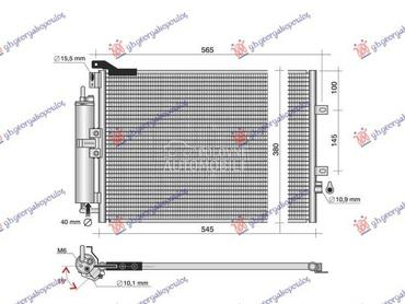 HLADNJAK KLIME BENZIN za Renault Clio od 2006. do 2009. god.