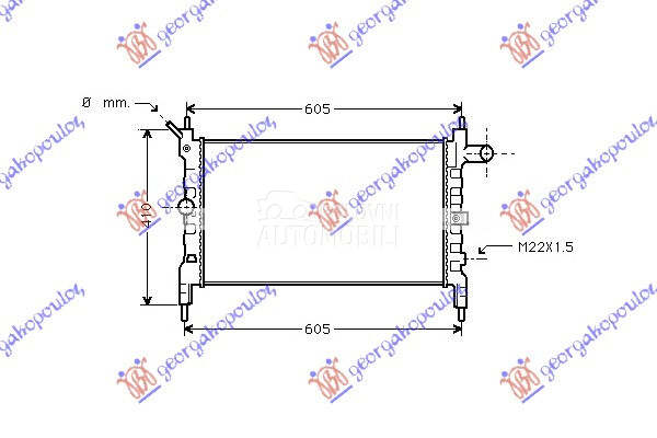 HLADNJAK MOTORA 1.4/1.6 (52.5x