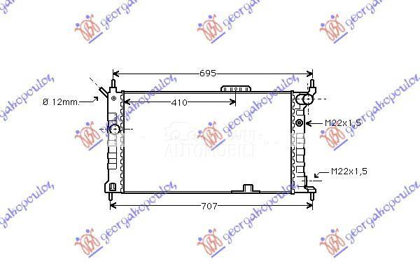 HLADNJAK MOTORA 1.4/1.6 (585x3