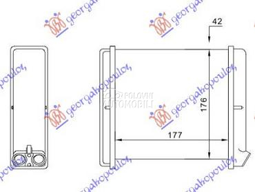 GREJAC KABINE (177x176) (TIP V za Opel Vectra A od 1989. do 1992. god.