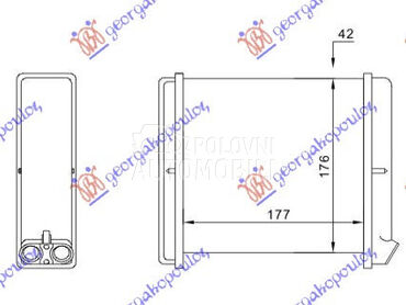GREJAC KABINE (177x176) (TIP V za Opel Astra F od 1995. do 1998. god.