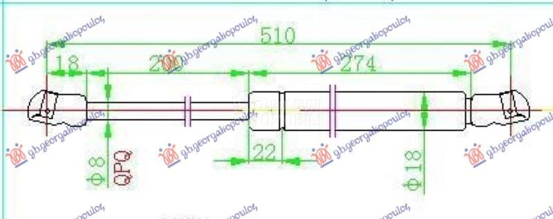 AMORTIZER GEPEK VRATA KARAVAN