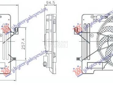 VENTILATOR KOMPLET 1.0... za Ford Transit Connect od 2013. do 2019. god.