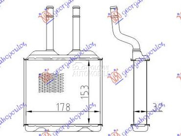 GREJAC KABINE (160x190) za Opel Tigra od 1995. do 2004. god.