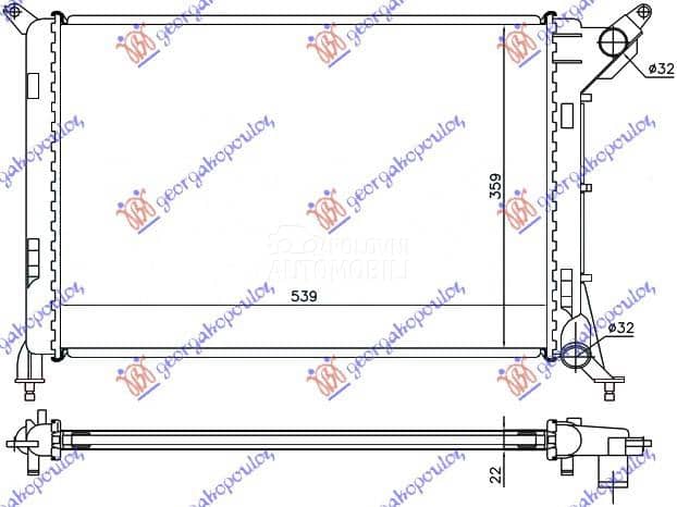 HLADNJAK MOTORA 1.4/1.6i16V