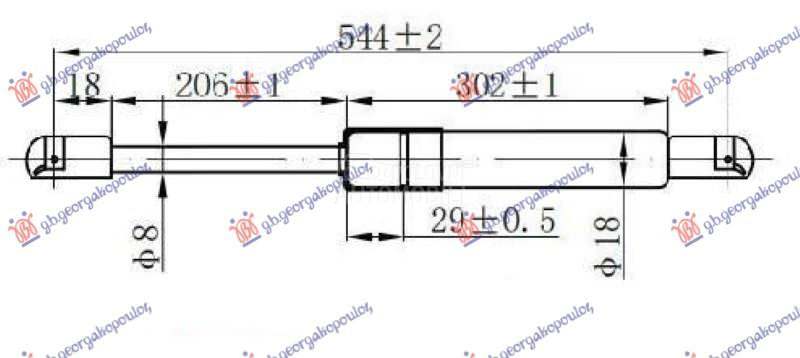 AMORTIZER GEPEK VRATA 3 VRATA