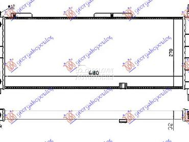 HLADNJAK MOTORA 1.4/1.6 (AUTO) za Opel Corsa B od 1993. do 1995. god.