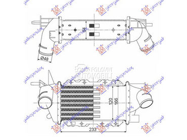 HLADNJAK INTERKULERA 2.0-2.2 T za Opel Vectra B od 1996. do 1998. god.