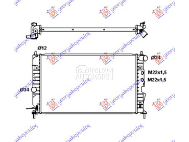 HLADNJAK MOTORA 1.6/1.8 16V (6 za Opel Vectra B od 1996. do 1998. god.