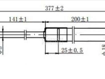 AMORTIZER HAUBE 140 njutna za Citroen DS5 od 2011. do 2015. god.
