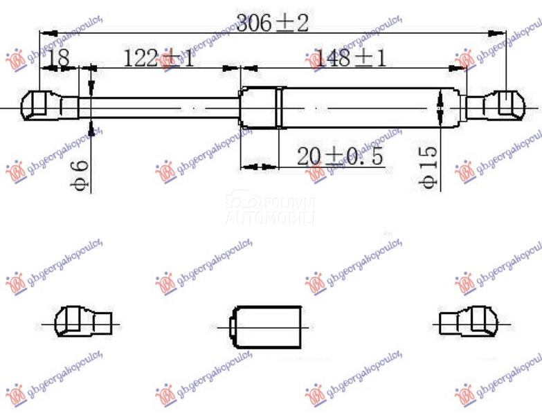 AMORTIZER GEPEK VRATA (SEDAN)